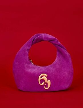 Kai Collective London Suede Mini Bag - Purple - NEW